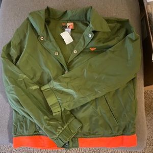 Roxy Quicksilver Olive green windbreaker jacket